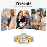 Sterling Silver 10K 14K 18K Personalized Engraved 1 Carat  Round Birthstone Engagement Ring