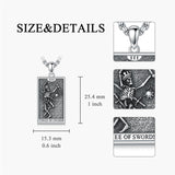 Sterling Silve Sun Moon Star Strength Lovers Death Devil Fool Tarot Card Pendant Necklace