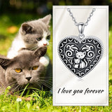 Sterling Silve Cat Photo Pendant Necklace