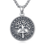 Sterling Silver Memento Mori Gothic Skull Amulet Pendant Necklace for Men