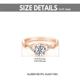14K Gold 1.3 Carat(cttw) Moissanite Engagement Wedding Ring