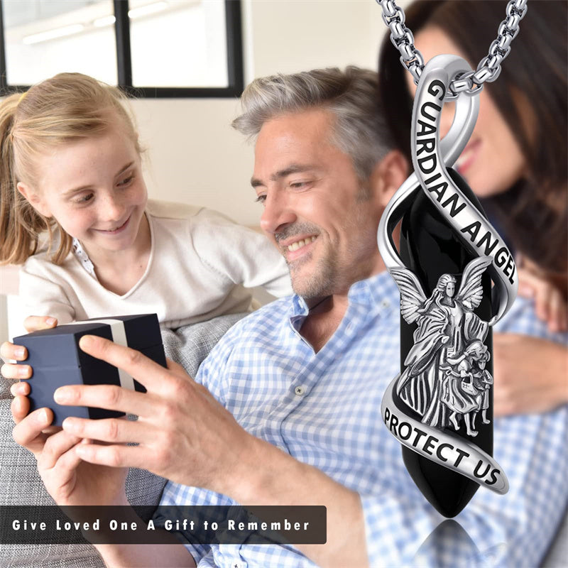 Sterling Silver Crystal Saint Michael Saint Christopher Guardian Angel Guadalupe Pendant Necklace