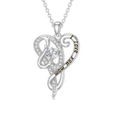 10K 14K 18K  Gold Personalized  Birthstone Name Heart Pendant Necklace