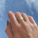14K Gold Personalized Birth Flower Ring