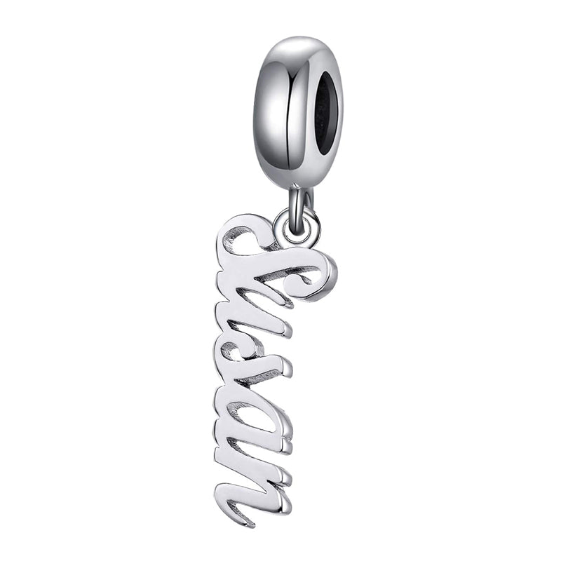 Sterling Silver Persoanlized Name Charm Beads