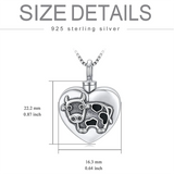 Sterling Silver Cow Urn Necklace for Ashes