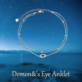 Sterling Silver Evil Eye Multi-layered Anklet