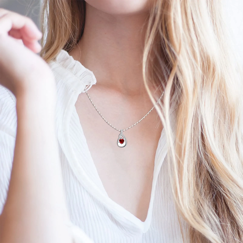 Sterling Silver Cubic Zirconia Urn Necklaces for Ashes