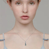 Sterling Silver Crystal Rose Sunflower Flower Urn Necklace for Ashes