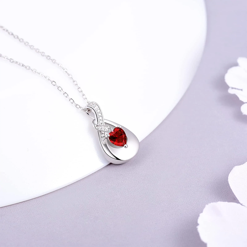 Sterling Silver Cubic Zirconia Urn Necklaces for Ashes