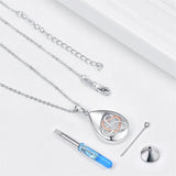 Sterling Silver Tear Dangle Celtic Knot Butterfly Urn Necklace for Ashes