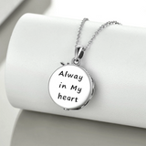 Sterling Silver Wolf Urn Necklace for Ashes With Engraved