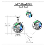 Sterling Silver Wolf Urn Necklace for Ashes With Engraved