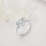Sterling Silver Lab Opal Heart Urn Ring for Ashes Engraved With  Forever In My heart