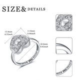 Sterling Silver Heart Urn Rings for Ashes Keepsake With Engraved