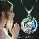 Sterling Silver Wolf Urn Necklace for Ashes With Engraved