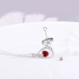 Sterling Silver Cubic Zirconia Urn Necklaces for Ashes