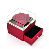 Red Forever Eternal Flower Rose Flower Jewelry Gift Box