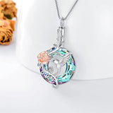 Sterling Silver Crystal Hummingbird Urn Necklace for Ashes