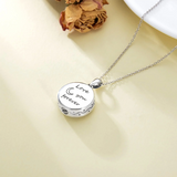 Sterling Silver Wolf Urn Necklace for Ashes With Engraved