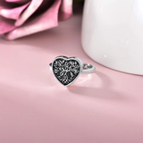 925 Sterling Silver Heart Celtic Tree of Life Urn Ring  for Ashes  Engraved with Always in My Heart