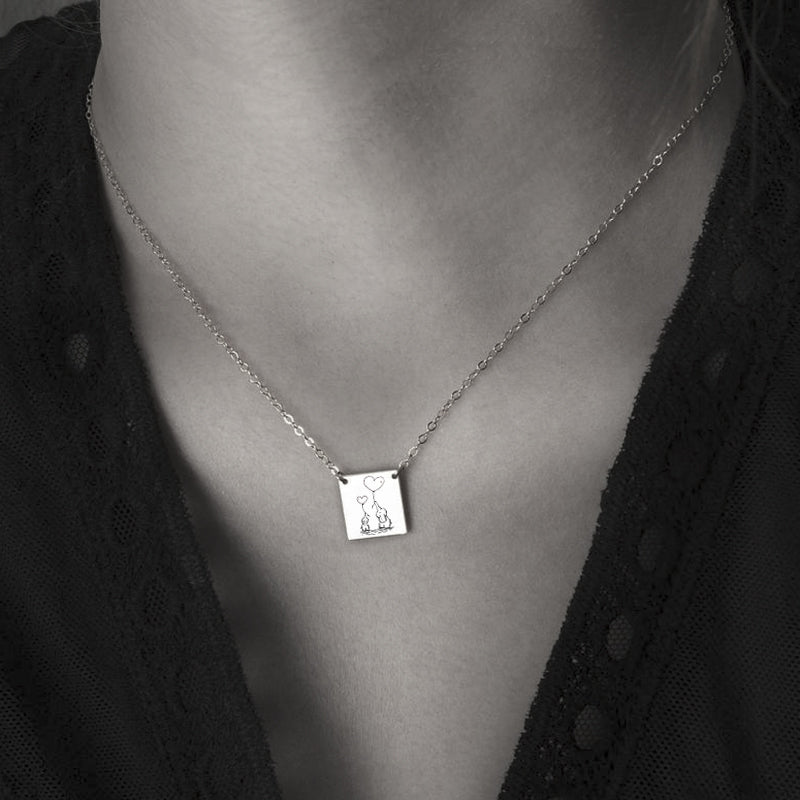 Sterling Silver Elephant Mother and Child Animal Ring