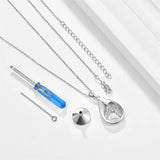 Sterling Silver Tear Dangle Celtic Knot Butterfly Urn Necklace for Ashes