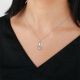 Sterling Silver Tear Dangle Celtic Knot Butterfly Urn Necklace for Ashes