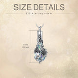Sterling Silver Crystal Rose Sunflower Flower Urn Necklace for Ashes