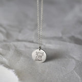 Sterling Silver Highland Cow Pendant Necklace