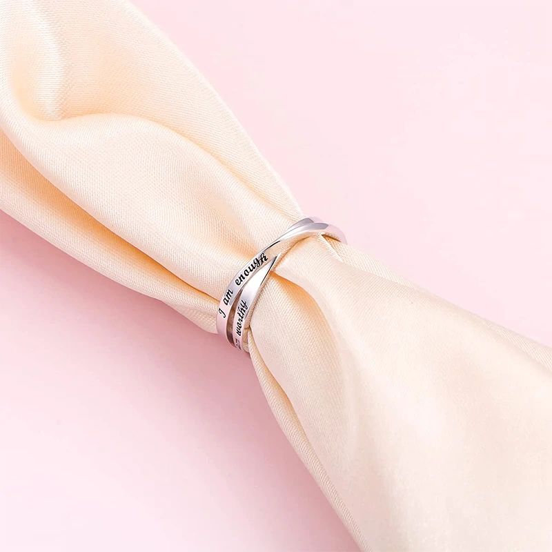 Sterling Silver Inspirational Ring  with Engraveds