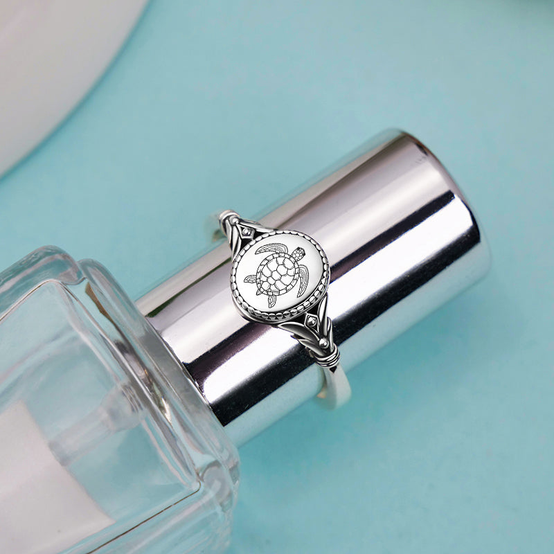 Sterling Silver Turtle Animal Ring