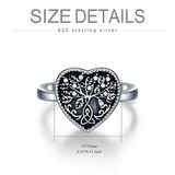 925 Sterling Silver Heart Celtic Tree of Life Urn Ring  for Ashes  Engraved with Always in My Heart