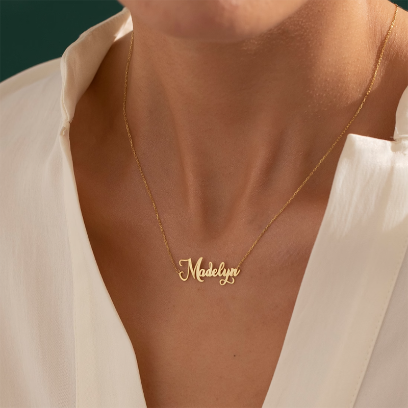 Sterling Silver Personalized Name Pendant Necklace