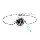 Sterling Silver Tree of Life Urn Bracelet for Ashes