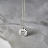Sterling Silver Highland Cow Pendant Necklace