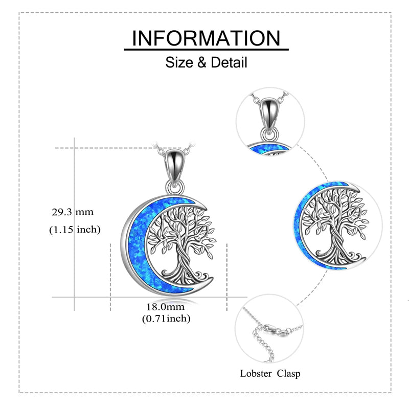 Sterling Silver Tree of Life Urn Necklace for Ashes