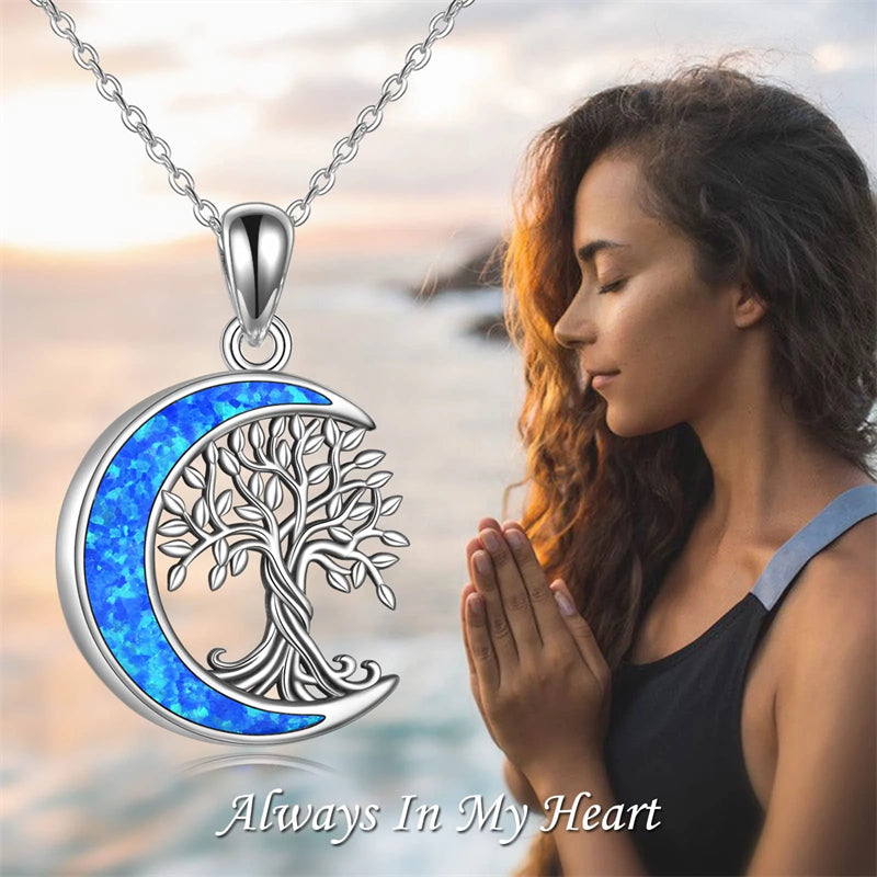 Sterling Silver Tree of Life Urn Necklace for Ashes