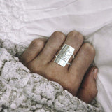 Sterling Silver Elephant Mother and Child Animal Ring