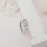 Sterling Silver Lab Opal Heart Urn Ring for Ashes Engraved With  Forever In My heart