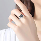 Sterling Silver Heart Lotus Flower Urn Ring for Ashes Engraved with Always in My Heart