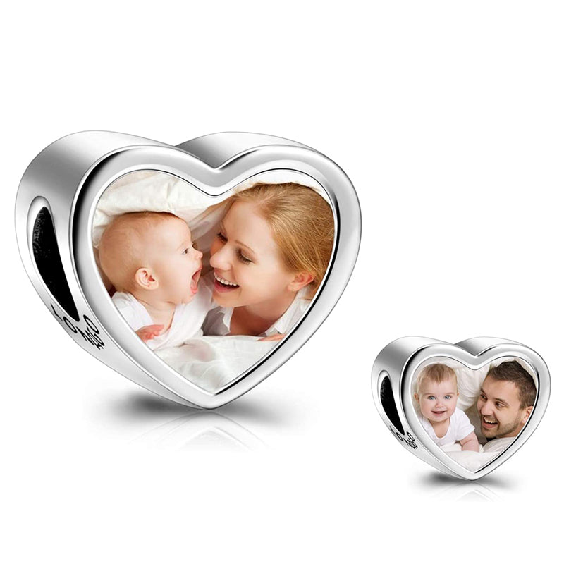 Sterling Silver Personalized Photo Charm Beads
