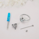 Sterling Silver Lab Opal Heart Urn Ring for Ashes Engraved With  Forever In My heart