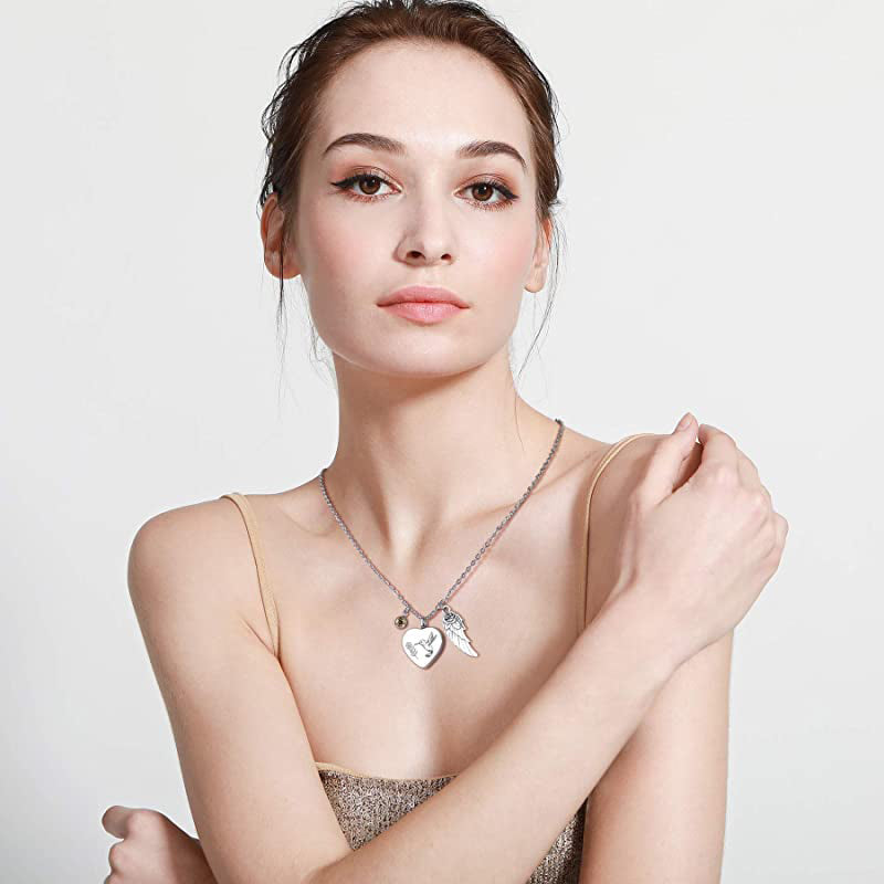 Sterling Silver Personalized Birth Month Flower Bar Pendant Necklace