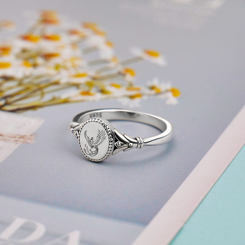 Sterling Silver Phoenix Bird Ring
