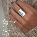 Sterling Silver Inspirational Ring Personalized Ring Motivation Ring Quote Ring