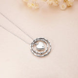 Sterling Silver Heart Urn Necklace For Ashes With Engraved