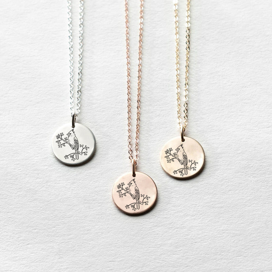 Sterling Silver Cardinal Pendant Necklace