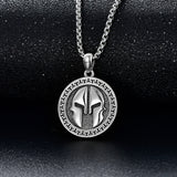 Spartan Warrior Helmet Necklace Stainless Steel Greece Pendant Jewelry for Men Birthday Valentine's Day Christmas Gifts