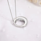 Sterling Silver Circle of Life Eternity Memorial Urn Necklace for ashes Engraved With Always with me